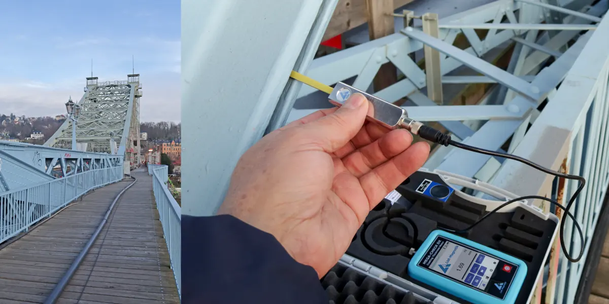 Coating Thickness Meter MEGA-CHECK DX at the Blue Wonder in Dresden Coating Thickness Meter MEGA-CHECK DX at the Blue Wonder in Dresden