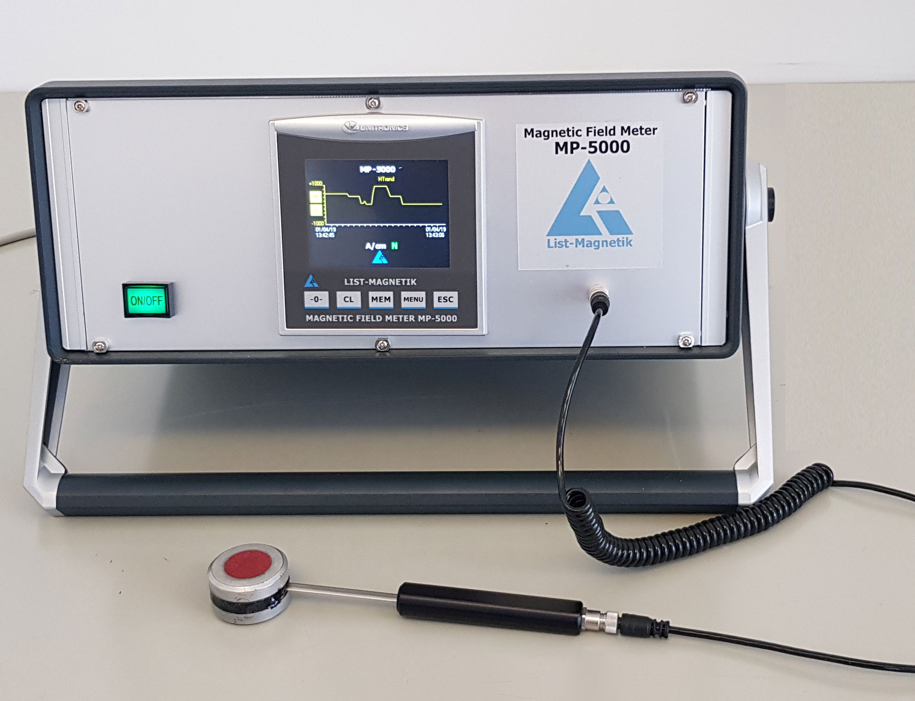 YJINGRUI Digital Gauss Meter Surface Magnetic Field Tester Tesla Meter Tester 0-200mT-2000mT for DC/AC Magnetic Field with Metal Guassmeter Probe 