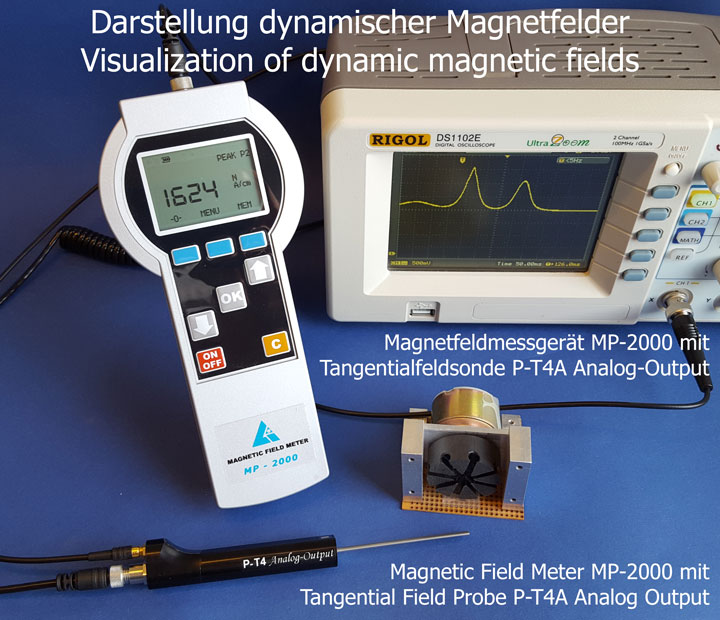Palpeur de mesurage du champ magnétique P-T4A Analog-Output