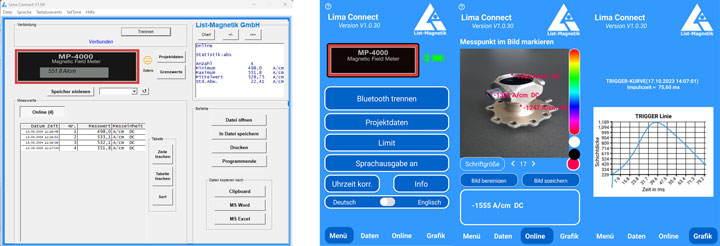 Datenübertragungs-Applikation Lima Connect